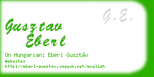 gusztav eberl business card